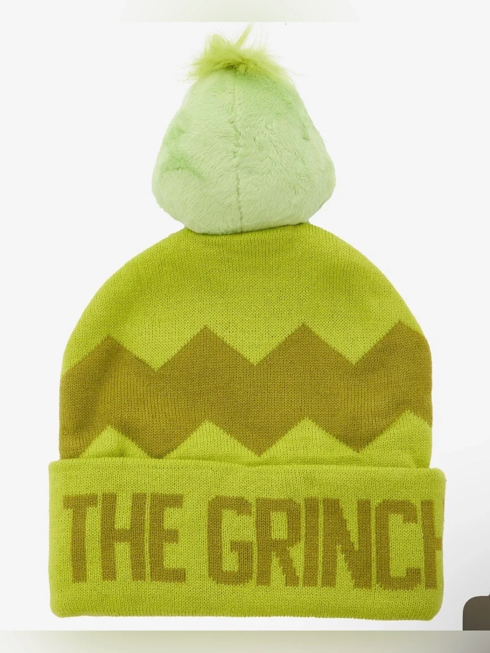 NWT Her Universe Dr Seuss Grinch figural Pom beanie hat